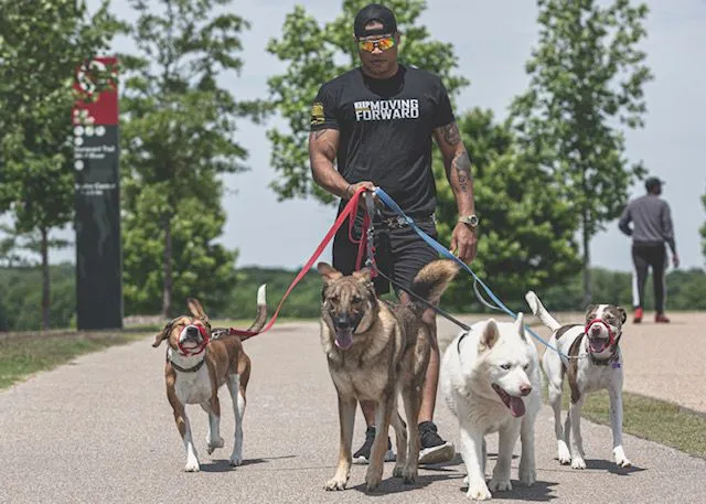 Veteran with service dog